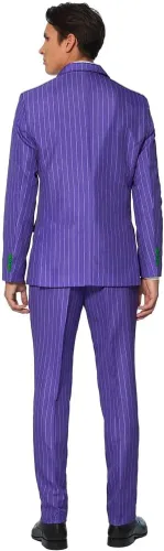 Vista 3 de SUITMEISTER Disfraz de Joker de Halloween para hombre, disfraz de fiesta de cosplay para adultos