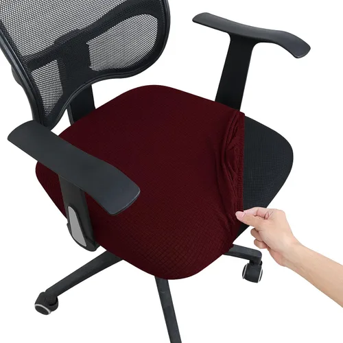 Vista 25 de Forcheer - Funda para asiento de silla de oficina 19x19 pulgadas, estirable impresa, funda pequeña ajustada para silla de escritorio de computadora