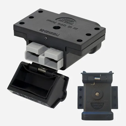 Vista 9 de Trailer Vision Cajas de Batería de 50A Conector Rápido Cubierta Protectora de Montaje Compatible con Calibre 6-12 AWG Ensamblaje de Enchufe Anderson
