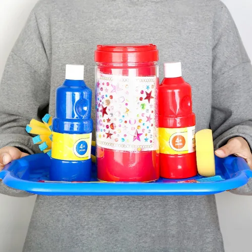 Vista 5 de Suwimut - Bandeja de plástico para actividades para niños, diseño de manualidades y manualidades, bandeja para servir para manualidades, cuentas