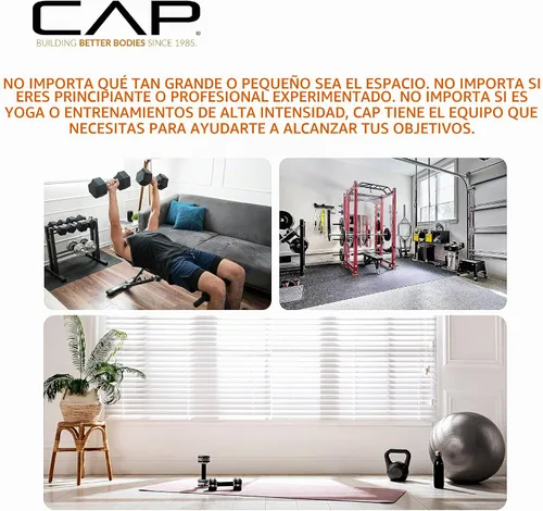 Vista 5 de CAP Adjustable Cast Iron Dumbbell Weight Sets, Singles & Pairs Negro