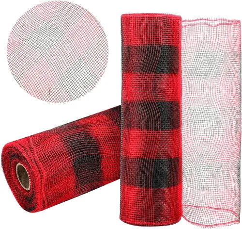 Vista 21 de 2 rollos de cinta de malla verde manzana decorativa de 10 pulgadas x 30 pies, rollos de malla de poli verde lima para suministros de corona DIY