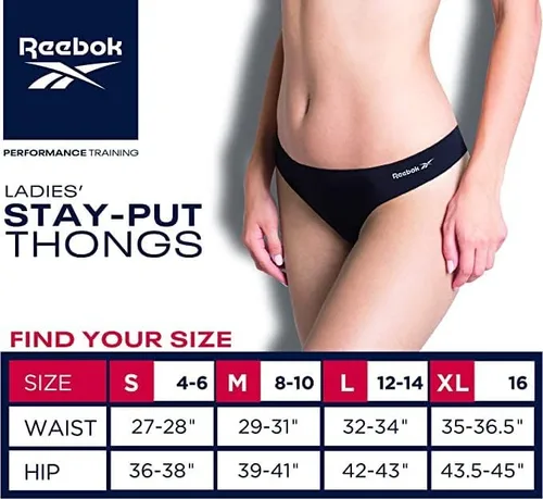 Vista 7 de Reebok Ropa interior para mujer - Bragas elásticas de rendimiento (8 unidades)