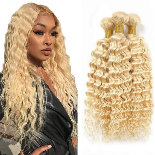 Vista 63 de 300g 1B27 Human Hair Bundles Honey Blonde Bundles Human Hair 10A Brazilian Virgin Remy Hair Extensions 8 10 12 Inch