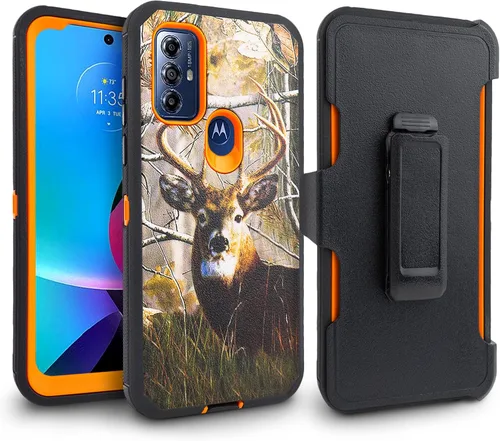 Vista 9 de Customerfirst - Funda para teléfono Motorola Moto-G Pure: G Play 2023 G Power 2022, con funda de clip para cinturón, resistente, a prueba de Negro