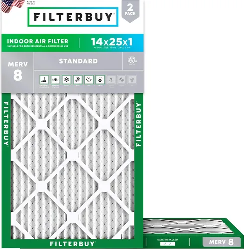 Vista 18 de Filterbuy Filtro de aire MERV 8 de 8 x 14 x 1 pulgadas para defensa contra el polvo y las alergias (paquete de 2), filtros electrostáticos plisados