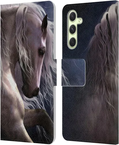 Vista 234 de Head Case Designs Officially Licensed Laurie Prindle A Morgan Christmas Western Stallion Leather Wallet Case Compatible with Samsung Galaxy A07 4G