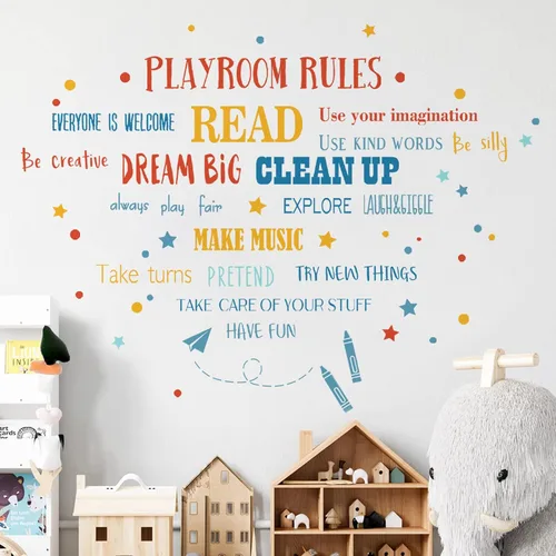 Vista 8 de Mfault Calcomanías inspiradoras para pared, diseño de conejito elefante Animales motivacionales de conejo, decoración de guardería, decoración
