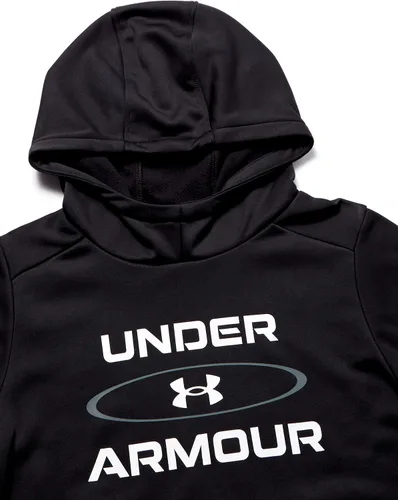 Vista 3 de Under Armour Sudadera con capucha con estampado de forro polar para niños