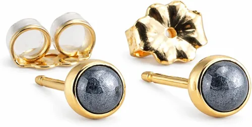 Vista 27 de Juego de aretes pequeños de oro con bisel, bola para cartílago, tragus, hélice, múltiples joyas hipoalergénicas de piedra natal para mujer