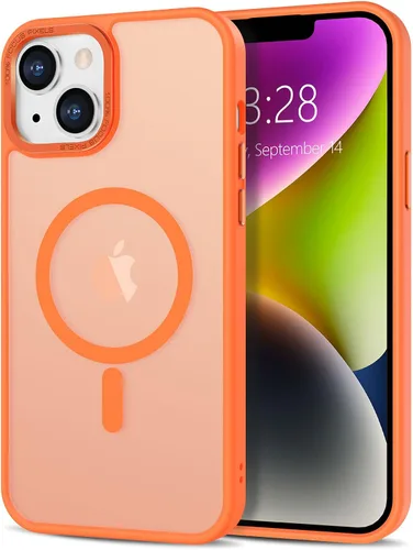Vista 173 de Anuck - Funda magnética para iPhone 11 compatible con MagSafe, carcasa trasera mate translúcida dura, borde de TPU, delgada, resistente a impactos