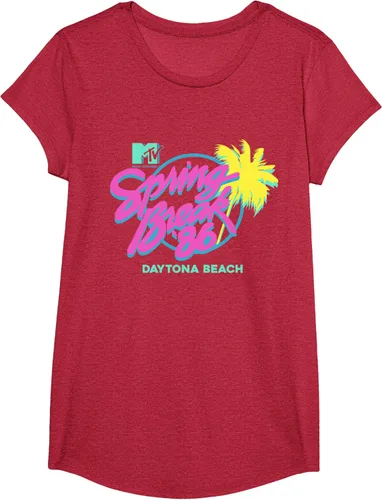 Vista 26 de MTV Camiseta de cuello redondo de ajuste clásico - Spring Break Daytona Beach, negro, adulto, manga corta, algodón y poliéster