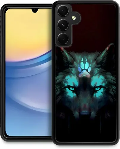 Vista 20 de CARLOCA Funda compatible con Samsung Galaxy S23 Plus, diseño gráfico de identidad negro espiritual lobo, a prueba de golpes, antiarañazos