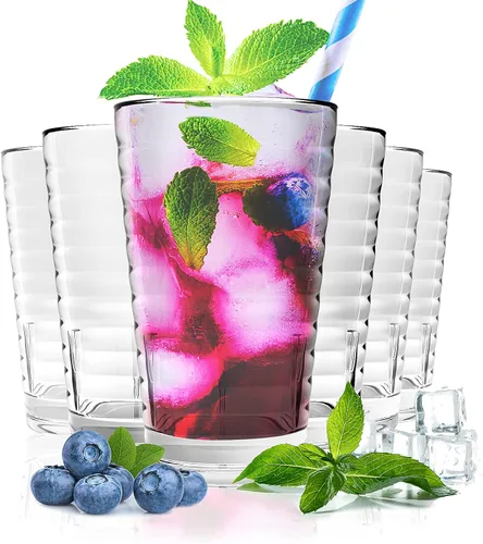 Vista 14 de ALIMOTA Vasos de plástico [acrílico irrompible] vasos de plástico para agua, juego de 4 vasos de 13 onzas, a prueba de roturas, aptos