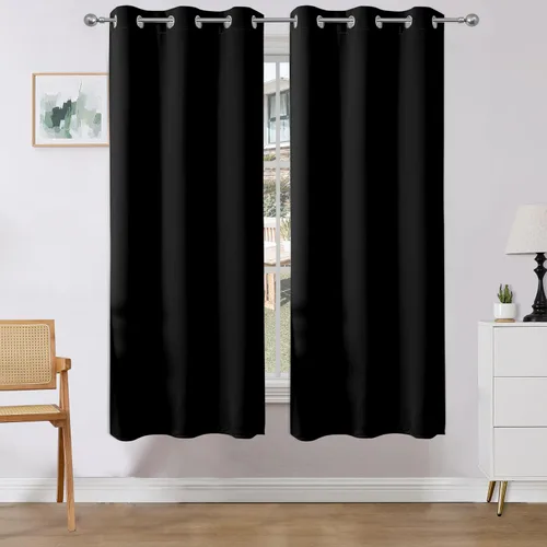 Vista 31 de Joydeco Cortinas opacas para dormitorio de 72 pulgadas de largo, 2 paneles de cortinas con aislamiento térmico para oscurecer la habitación