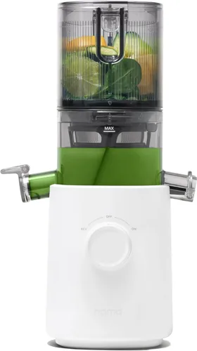 Vista 11 de NAMA J2 Extractor de jugo de prensado en frío – Autoalimentación para operación sin manos con tolva de boca ancha para carga de receta completa Negro