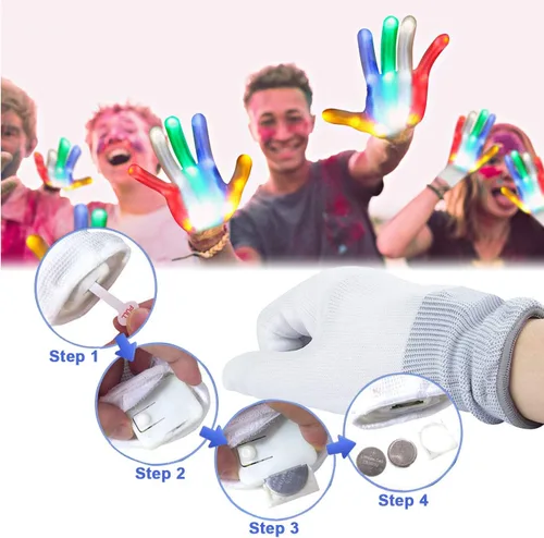 Vista 5 de Juguetes para adolescentes y niñas, guantes LED intermitentes, regalos novedosos para niños, los mejores regalos para niños de 6 a 15 años de edad