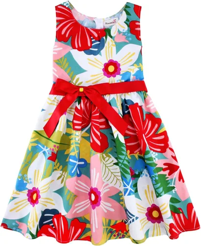 Vista 185 de Vestido de verano para niña, de algodón, con diseño floral