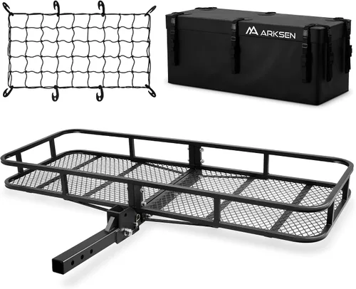 Vista 10 de Canasta de carga plegable de ARKSEN, receptor de enganche de 2", 60" de ancho