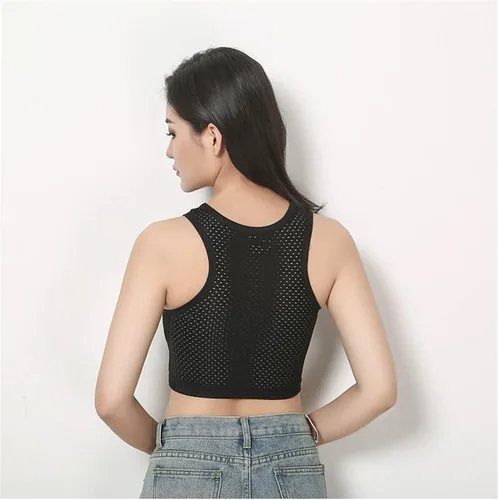 Vista 2 de BaronHong Tomboy - Camiseta sin mangas de malla transpirable resistente y elástica