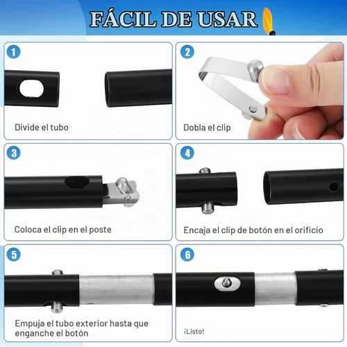 Vista 5 de Oudain - 20 clips universales de acero inoxidable para todas las piscinas