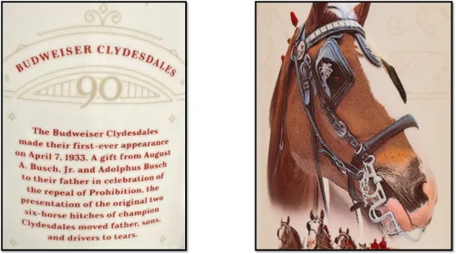 Vista 5 de Budweiser 2023 90th Anniversary Limited Edition Clydesdale Holiday Collectors Stein #44 - Taza de cerveza de cerámica para regalo de Navidad