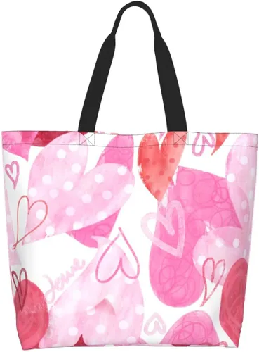 Vista 11 de Bolsa de compras reutilizable para mujer, bolsa de lona para compras casual, bolsa de hombro para viajes, playa y compras, regalos de Navidad