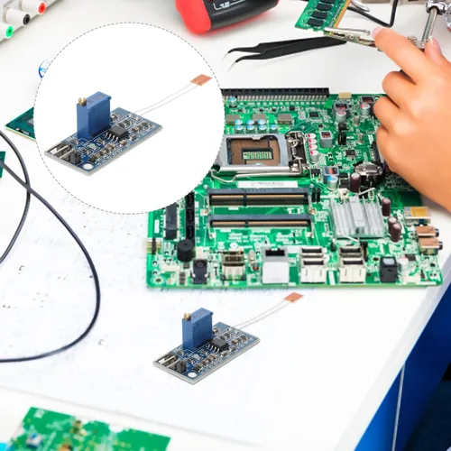 Vista 9 de Hemobllo Salida de voltaje del amplificador de carga del módulo del sensor de prueba de flexión del medidor de tensión