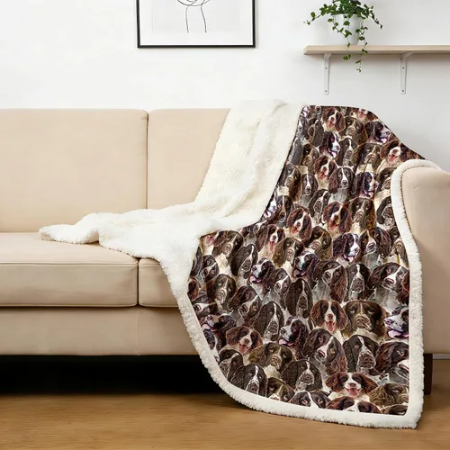 Vista 9 de BlessLiving Manta reversible de microfibra Beagle, manta de forro polar Sherpa pesado, 50 x 60 pulgadas