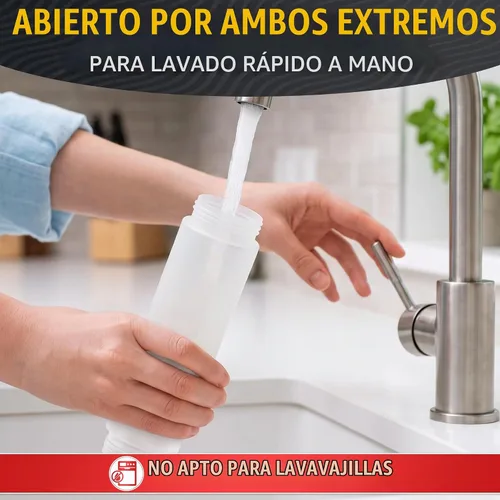 Vista 9 de BURIUS Juego de 6 botellas exprimibles de condimentos invertidos de 16