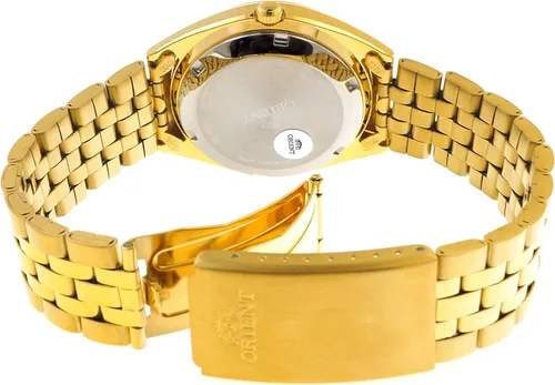 Vista 3 de Orient TriStar reloj clásico automático Sunray negro esfera oro AB0000FB
