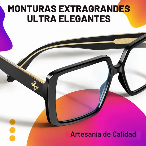 Vista 7 de VISOONE Gafas gruesas de gran tamaño con bloqueo de luz azul para mujer