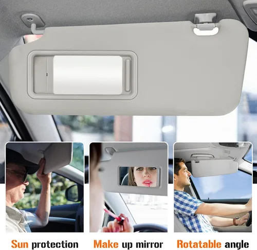Vista 5 de Visera solar para Mazda 3 2010-2013, lado izquierdo del conductor, repuesto de visera solar gris BBM2-69-320C-75