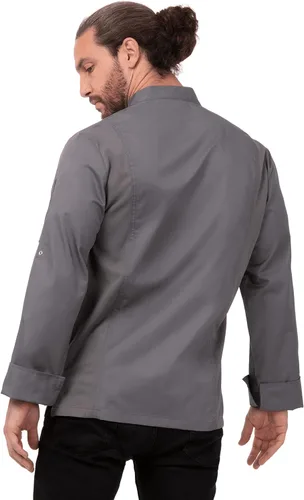 Vista 2 de Chef Works Abrigo de chef Lansing para hombre