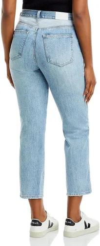 Vista 2 de Jeans de pierna recta de tiro alto para mujer