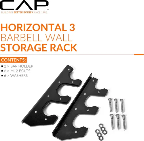 Vista 2 de CAP Barbell Horizontal Bar Wall Rack