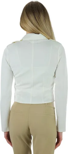 Vista 52 de ToBeInStyle Blazers de manga larga con cremallera y botones para mujer