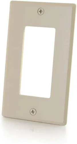 Vista 24 de C2G 03721 Placa de pared Keystone de dos puertos, color blanco