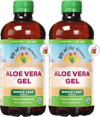 Vista 9 de Lily Of The Desert Gel de aloe vera, sin conservantes, bebida de aloe vera de consistencia más gruesa filtrada de hoja entera con vitaminas