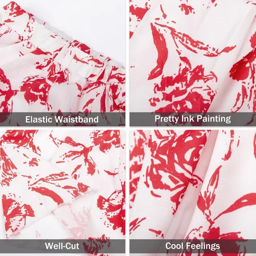 Vista 79 de LittleSpring Conjunto de verano para niñas con camiseta sin mangas y pantalones cortos florales