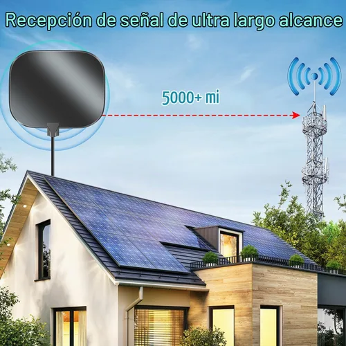 Vista 6 de Antena de TV para Smart TV Interior, Antena digital para canales locales