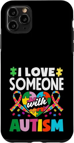 Vista 13 de Love Someone with Autism Awareness Puzzle Piece Ribbon Case for iPhone 16