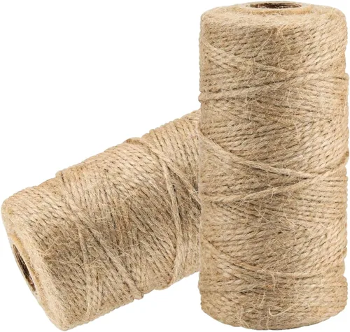 Vista 29 de Cuerda de Hilo de Algodón para Panaderos: 2 Rollos de Cordel para Manualidades Envolver Regalos - 656 Pies de Cordel Negro Blanco para Cocina