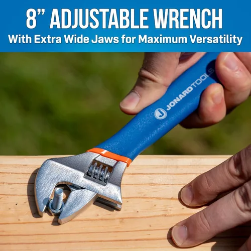 Vista 2 de Jonard Tools Llave ajustable AW-8 mordaza extra ancha, 8 pulgadas (el color puede variar)