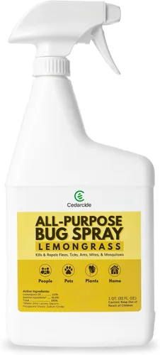 Vista 7 de Cedarcide Spray Multiusos para Insectos Mata y Controla Mosquitos, Pulgas, Garrapatas, Hormigas Hecho con Aceites Esenciales Naturales Usar