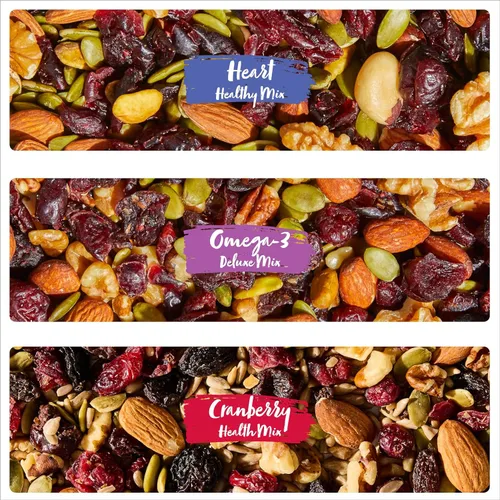 Vista 4 de Nature's Garden - Semillas orgánicas Heart Healthy, Omega-3 Deluxe, Cranberry Health Mix – USDA Organic, Vegan, Kosher, Plant-Based Energy Snack