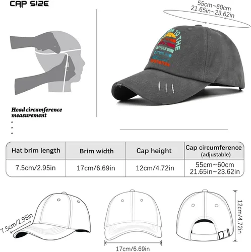Vista 4 de Dad Hats Take Him to The Train Station Baseball Cap for Men Funny Denim Hats Adjustable