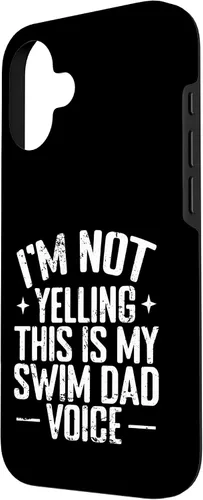 Vista 2 de Swim Dad Voice Funny Sports Parent Case for iPhone 16