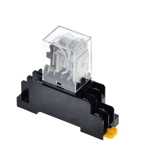 Vista 4 de 12V 24V DC 110V 220V AC Coil Power Relay LY2NJ 8 Pin HH62P JQX-13F with Socket Base(AC110V)