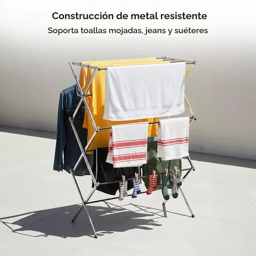 Vista 3 de Displays By Jack Secadora de ropa plegable portátil, estante de secado plegable para ropa, lencería, toallas, ropa de cama, ropa de cama